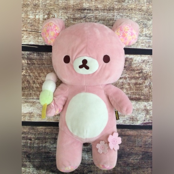 RILAKKUMA SAN-X PINK CHERRY BLOSSOM PLUSH 16” - Picture 9 of 9